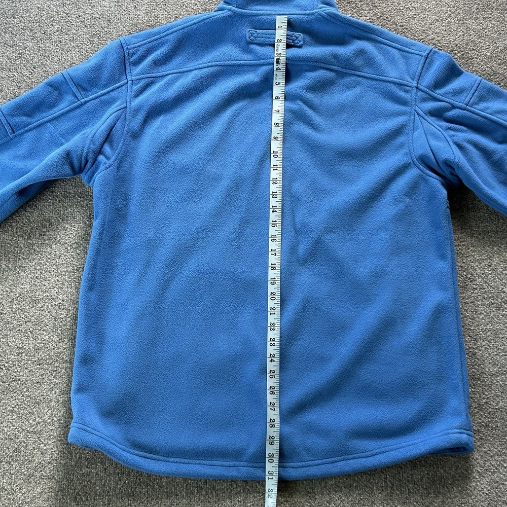 Duluth Trading Jacket Mens Large Tall Blue Shoremans Fleece Gridlock Full Zip - Picture 5 of 8